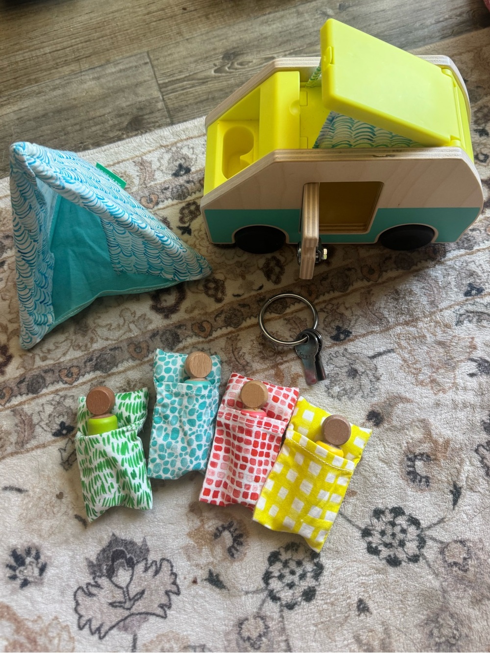Wooden Camper and Van Go outdoor Toy Playset lovevery